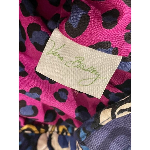 Vera Bradley Canvas Colorblock Backpack Purple Blue Floral School Bag - Picture 8 of 12